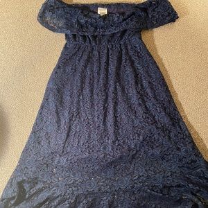 Nom women’s maternity dress medium blue